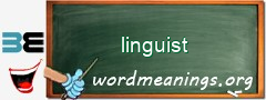 WordMeaning blackboard for linguist